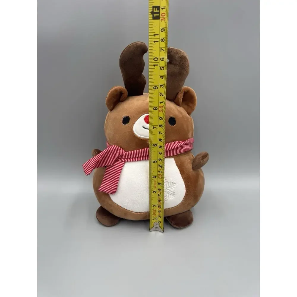 Dream Kids Squishy Type Reindeer Plush In Scarf 9” Stuffed Animal